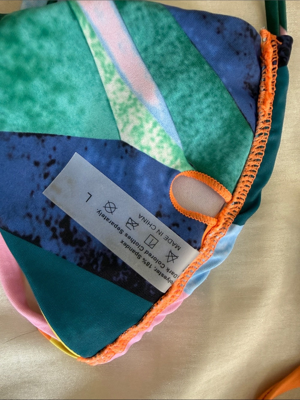 Colorful Abstract Triangle Bikini Set - Multicolor - Picture 2 of 6